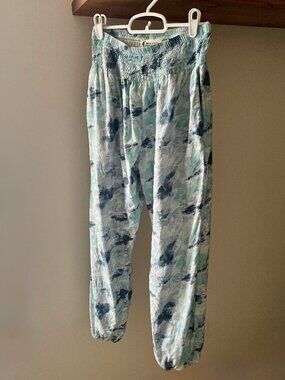 Lotus & Luna Harem Pants - Amazonite (Blue/Turquoise) | NWOT
